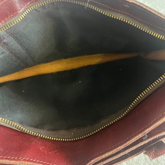 Merlot Leather Satchel Hand Bag - Picture 8 of 16